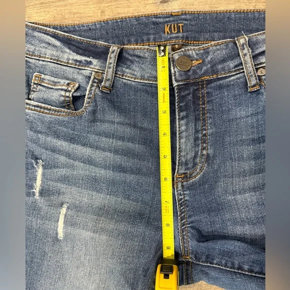 Kut from the Kloth / Distressed Blue Skinny Jeans / women’s/ Size 6 - Picture 5 of 10